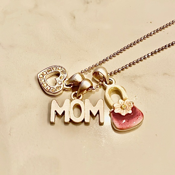 Mom charm necklace with silver chain, 18”, adjustable to 16”, Mother’s Day!!! - Picture 3 of 5